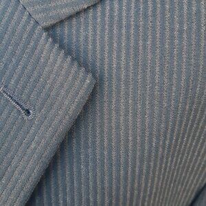 Claiborne SZ 40R 100% Wool Men's Sports Jacket Dark & Light Brown Stripe